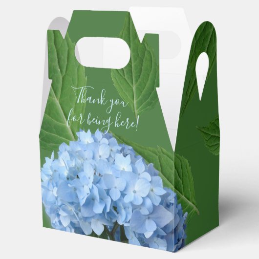Blue Hydrangea Floral Wedding Shower Hartelijk dan Bedankdoosjes (Geopend)