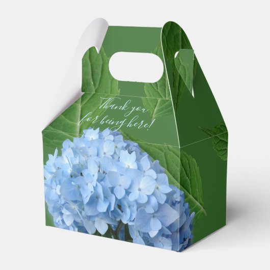 Blue Hydrangea Floral Wedding Shower Hartelijk dan Bedankdoosjes (Voorkant Zijde)