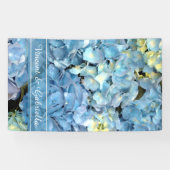 Blue Hydrangea Floral Wedding Spandoek (Horizontaal)