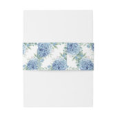 Blue Hydrangea Floral Wedding  Uitnodigingen Wikkel (Achterkant Voorbeeld)