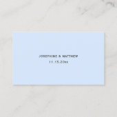 Blue Hydrangea Floral Wedding Website Card Visitekaartje (Achterkant)