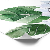 Blue Hydrangea Floral Welcome Sign Poster (Hoek)