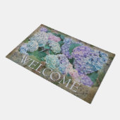 Blue Hydrangea Floral Welkom 24 x 36 inch Deurmat (Schuin)