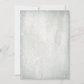  Blue Hydrangea Floral White Lace Wedding Kaart (Achterkant)