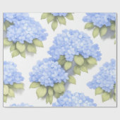 Blue Hydrangea Floral Wrapping Paper – Boutique  Cadeaupapier (Vlak)