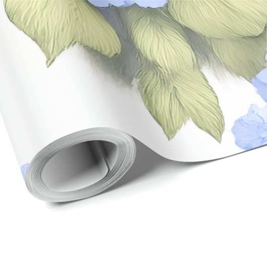 Blue Hydrangea Floral Wrapping Paper – Boutique  Cadeaupapier (Rol Hoek)