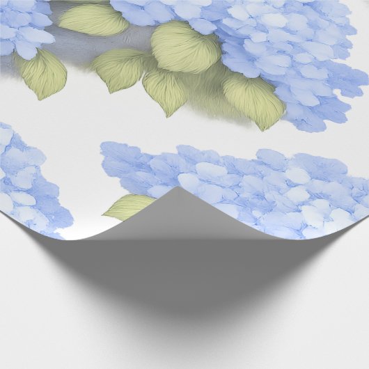 Blue Hydrangea Floral Wrapping Paper – Boutique  Cadeaupapier (Hoek)