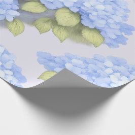 Blue Hydrangea Floral Wrapping Paper Cadeaupapier
