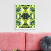 Blue Hydrangea Flower Abstract Canvas Afdruk (Insitu (Woonkamer))