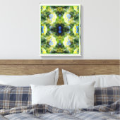 Blue Hydrangea Flower Abstract Canvas Afdruk (Insitu (Slaapkamer))