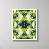 Blue Hydrangea Flower Abstract Canvas Afdruk (Voorkant)