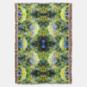 Blue Hydrangea Flower Abstract Deken (Voorkant Verticaal)