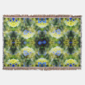 Blue Hydrangea Flower Abstract Deken (Voorkant)