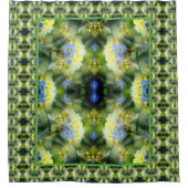 Blue Hydrangea Flower Abstract Douchegordijn (Voorkant)