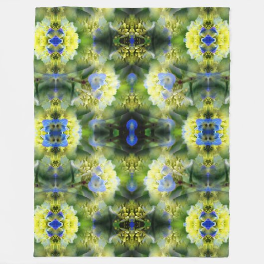 Blue Hydrangea Flower Abstract Fleece Deken (Voorkant)