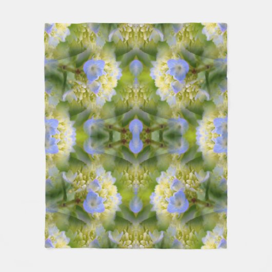 Blue Hydrangea Flower Abstract Fleece Deken (Voorkant)