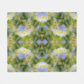 Blue Hydrangea Flower Abstract Fleece Deken (Voorkant (Horizontaal))