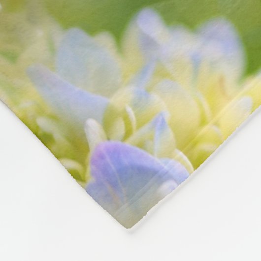 Blue Hydrangea Flower Abstract Fleece Deken (Hoek)