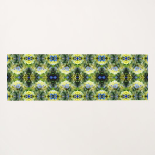Blue Hydrangea Flower Abstract Yogamat (Achterkant (horizontaal))