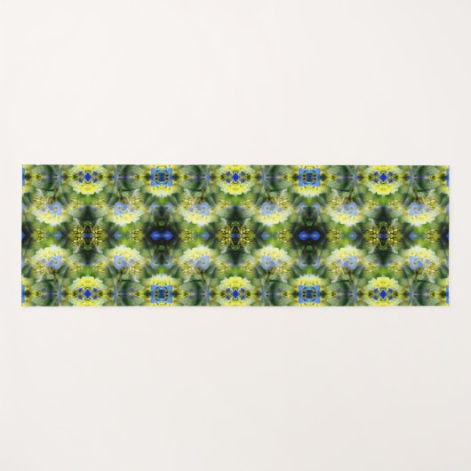 Blue Hydrangea Flower Abstract Yogamat (Voorkant (horizontaal))