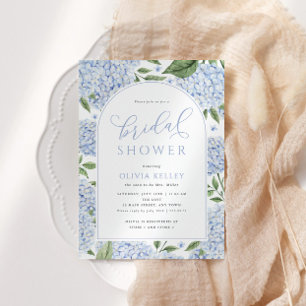 Blue Hydrangea Flower Arch Vrijgezellenfeest Kaart