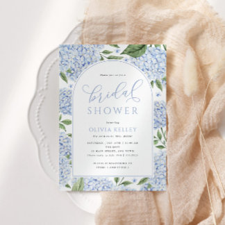 Blue Hydrangea Flower Arch Vrijgezellenfeest Kaart