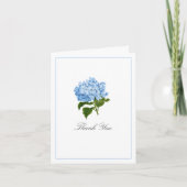 Blue Hydrangea Flower Baby Shower Baby Photo Bedankkaart (Voorkant)