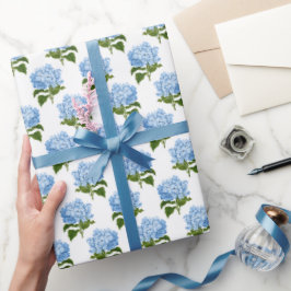 Blue Hydrangea Flower Blossom Cadeaupapier