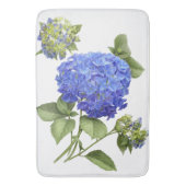 Blue Hydrangea Flower Botanical Art Badmat (Voorkant Verticaal)
