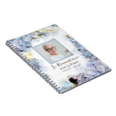 Blue Hydrangea Flower Celebration of Life Notitieboek (Rechterzijde)