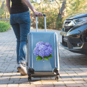Blue Hydrangea Flower Cluster With Green Leaves Sticker (Koffer Insitu)
