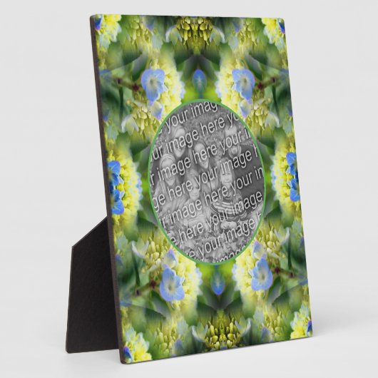 Blue Hydrangea Flower Creëer Uw eigen foto Fotoplaat (Zijkant)