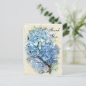 Blue Hydrangea Flower Dank u wel Briefkaart (Staand voorkant)