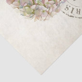 Blue Hydrangea Flower French Postmark Decoupage Tissuepapier (Detail)