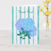 Blue Hydrangea Flower Hartelijk dank Kaart (Gele Bloem)