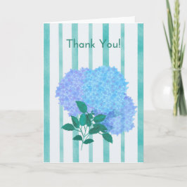 Blue Hydrangea Flower Hartelijk dank Kaart