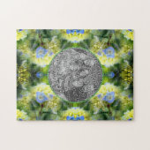 Blue Hydrangea Flower Lijst Creëer Uw eigen foto Legpuzzel (Horizontaal)