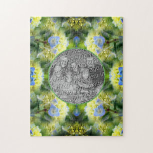 Blue Hydrangea Flower Lijst Creëer Uw eigen foto Legpuzzel