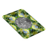 Blue Hydrangea Flower Lijst Creëer Uw eigen foto Magneet (Rechterzijde)