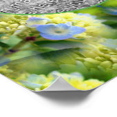 Blue Hydrangea Flower Lijst Creëer Uw eigen foto Poster (Hoek)