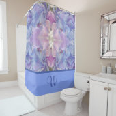 Blue Hydrangea Flower Monogrammable Shower Curtain Douchegordijn (In situ)