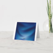 Blue Hydrangea Flower Navy Blue Weddenschap Bedankkaart (Achterkant)