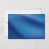 Blue Hydrangea Flower Navy Blue Wedding RSVP Kaartje (Achterkant)