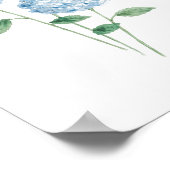 Blue Hydrangea Flower Painting Beach Poster (Hoek)