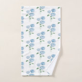 Blue Hydrangea Flower Painting Pattern Bad Handdoek (Handdoek)
