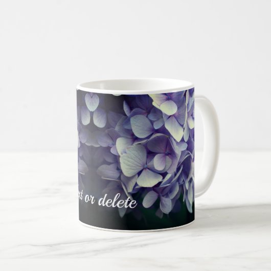 Blue Hydrangea Flower Personalized Koffiemok (Voorkant rechts)