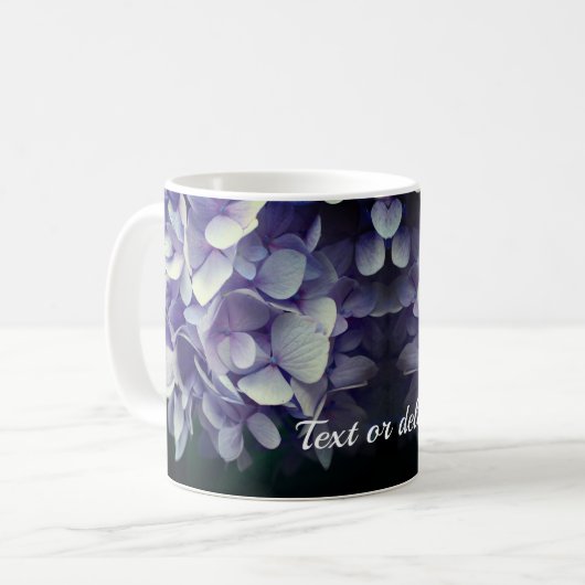 Blue Hydrangea Flower Personalized Koffiemok (Voorkant links)