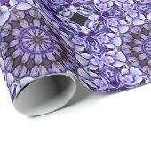 Blue Hydrangea Flower Petals Abstract kunstpatroon Cadeaupapier (Rol Hoek)