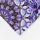 Blue Hydrangea Flower Petals Abstract kunstpatroon Fleece Deken (Hoek)