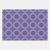 Blue Hydrangea Flower Petals Abstract kunstpatroon Inpakpapier Vel (Voorkant 3)
